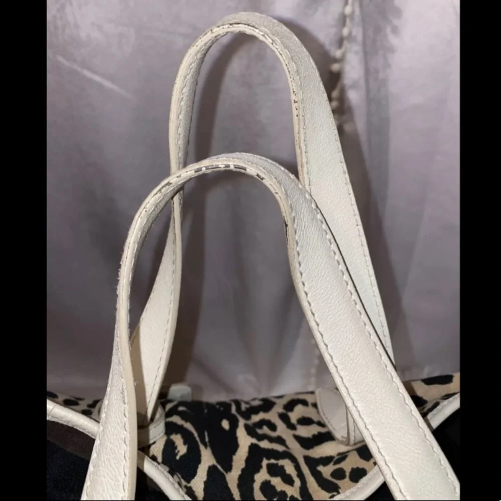 Authentic Vintage Yves Saint Laurent YSL Leopard Print Maxi Tote Bag Rare - Picture 5 of 14
